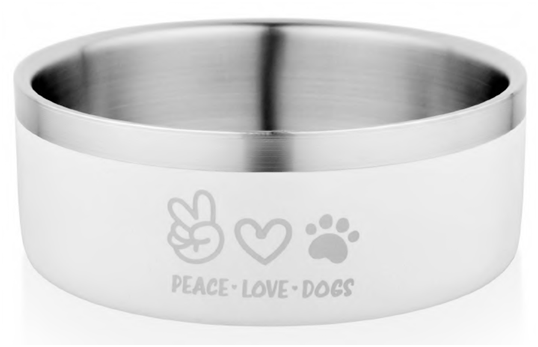 Double wall dog bowl with color(VU DW102)